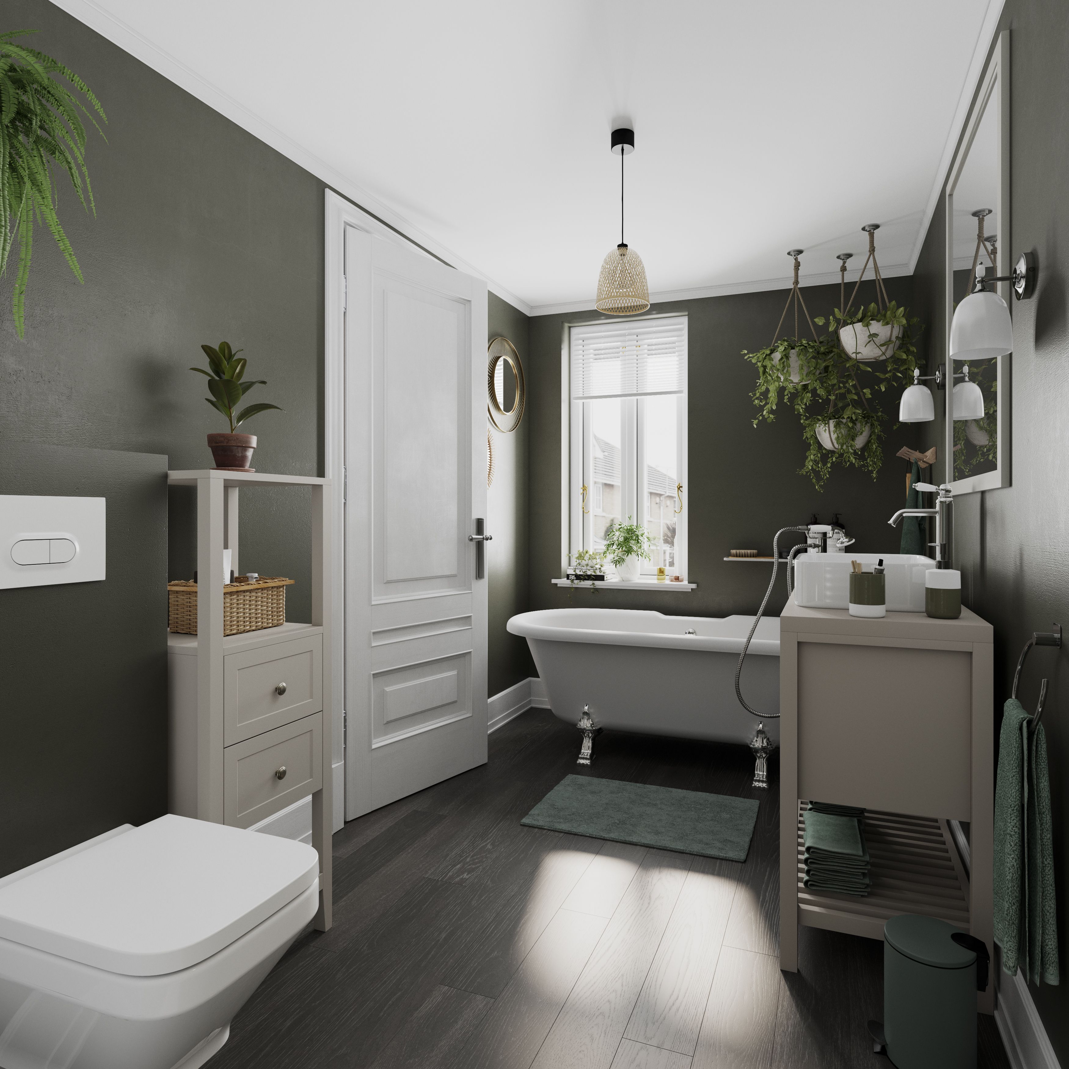 GoodHome Perma Grey Rectangular Wall-mounted Bathroom Mirror (H)70cm (W)100cm