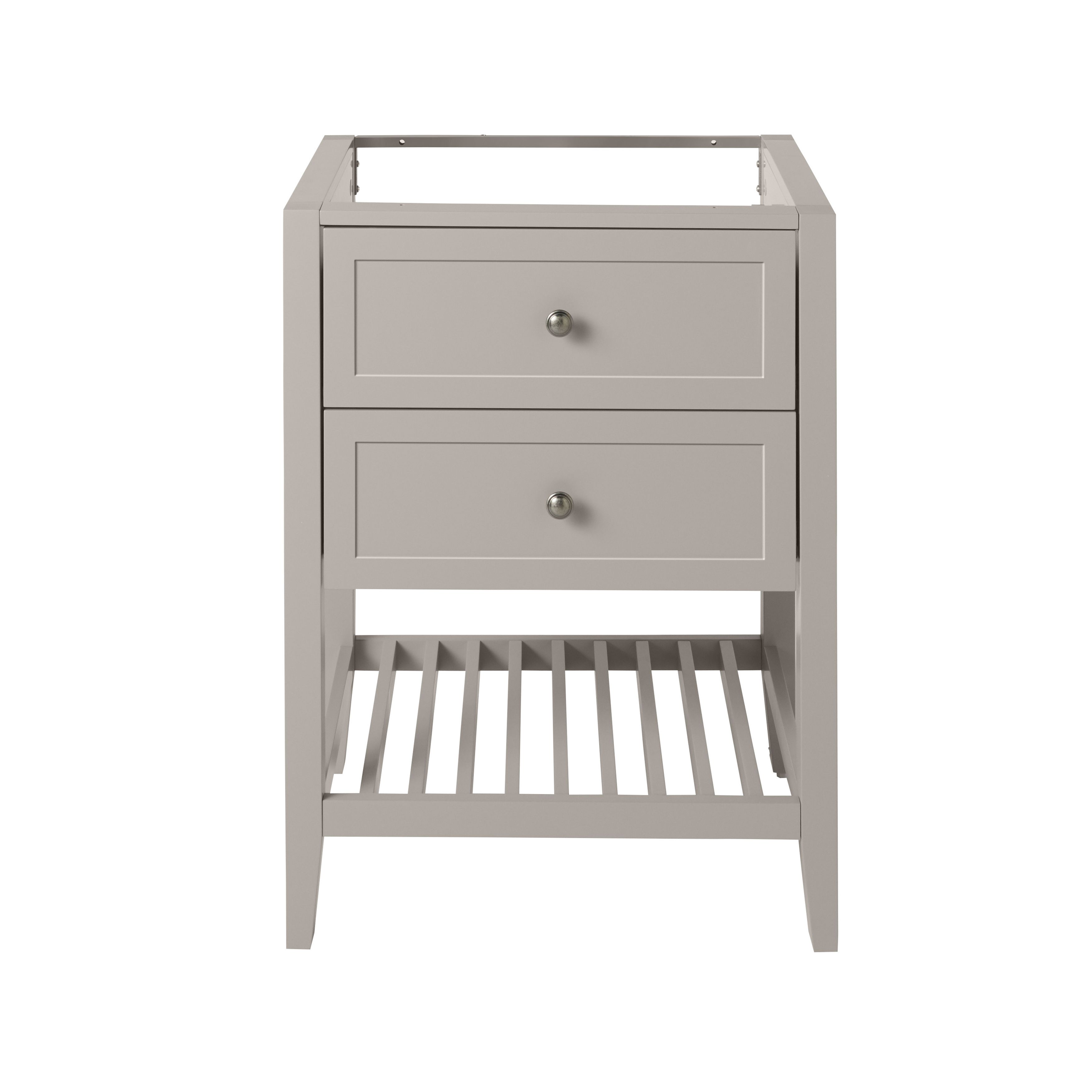 GoodHome Perma Satin Grey Freestanding Bathroom Vanity unit (H) 806mm (W) 600mm