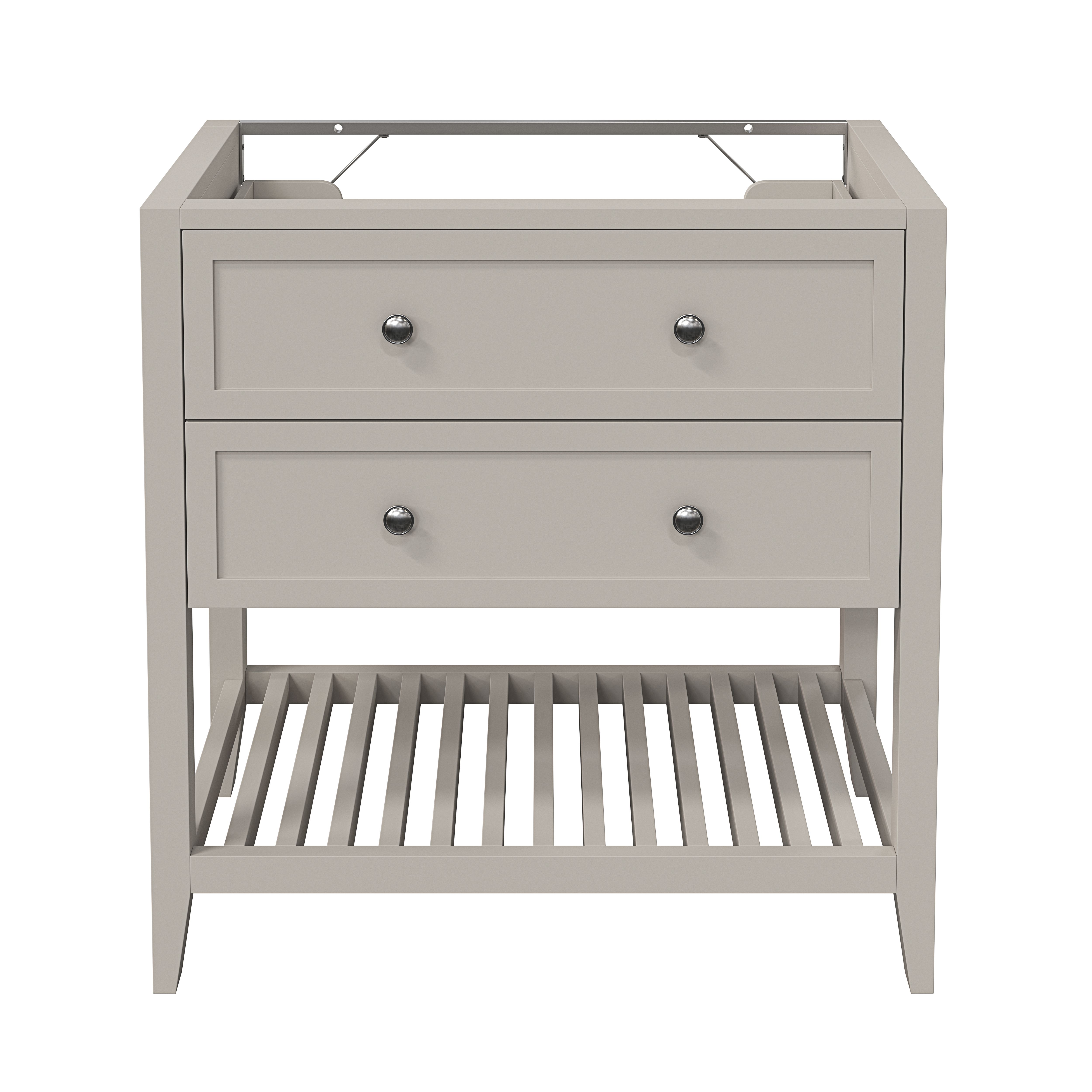 GoodHome Perma Satin Grey Freestanding Bathroom Vanity unit (H) 806mm (W) 800mm