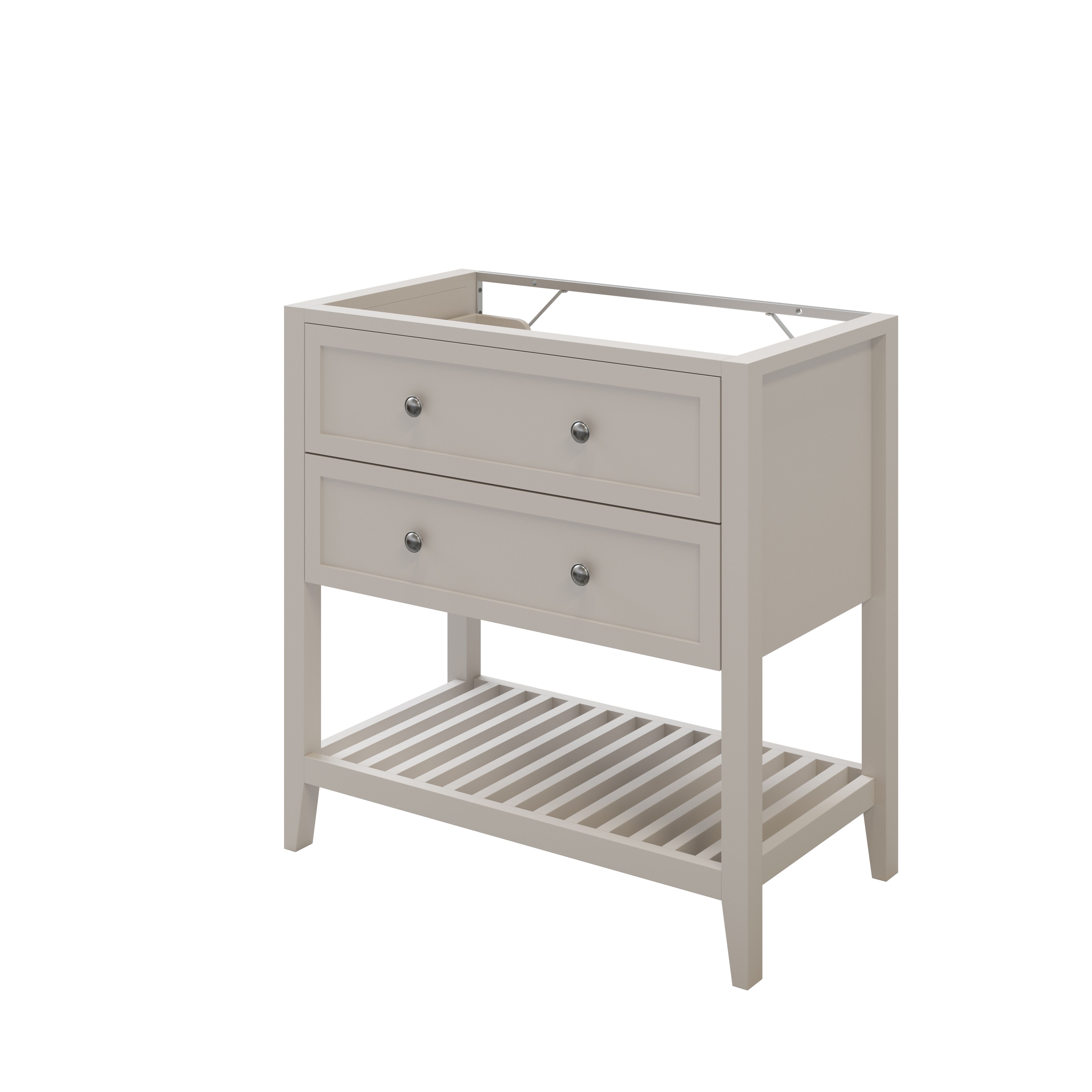 GoodHome Perma Satin Grey Freestanding Bathroom Vanity unit (H) 806mm (W) 800mm