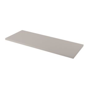 GoodHome Perma Satin Grey Square edge MDF Worktop (T) 2.8cm x (L) 120.5cm x (W) 45.2cm