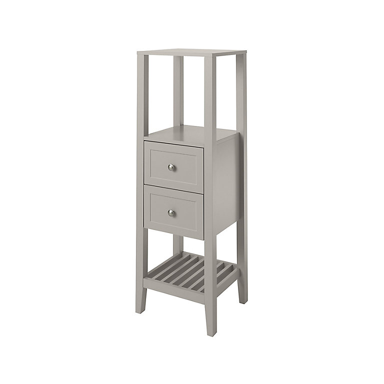 Goodhome Perma Satin Grey Tall, How To Build A Tall Bathroom Storage Cabinet