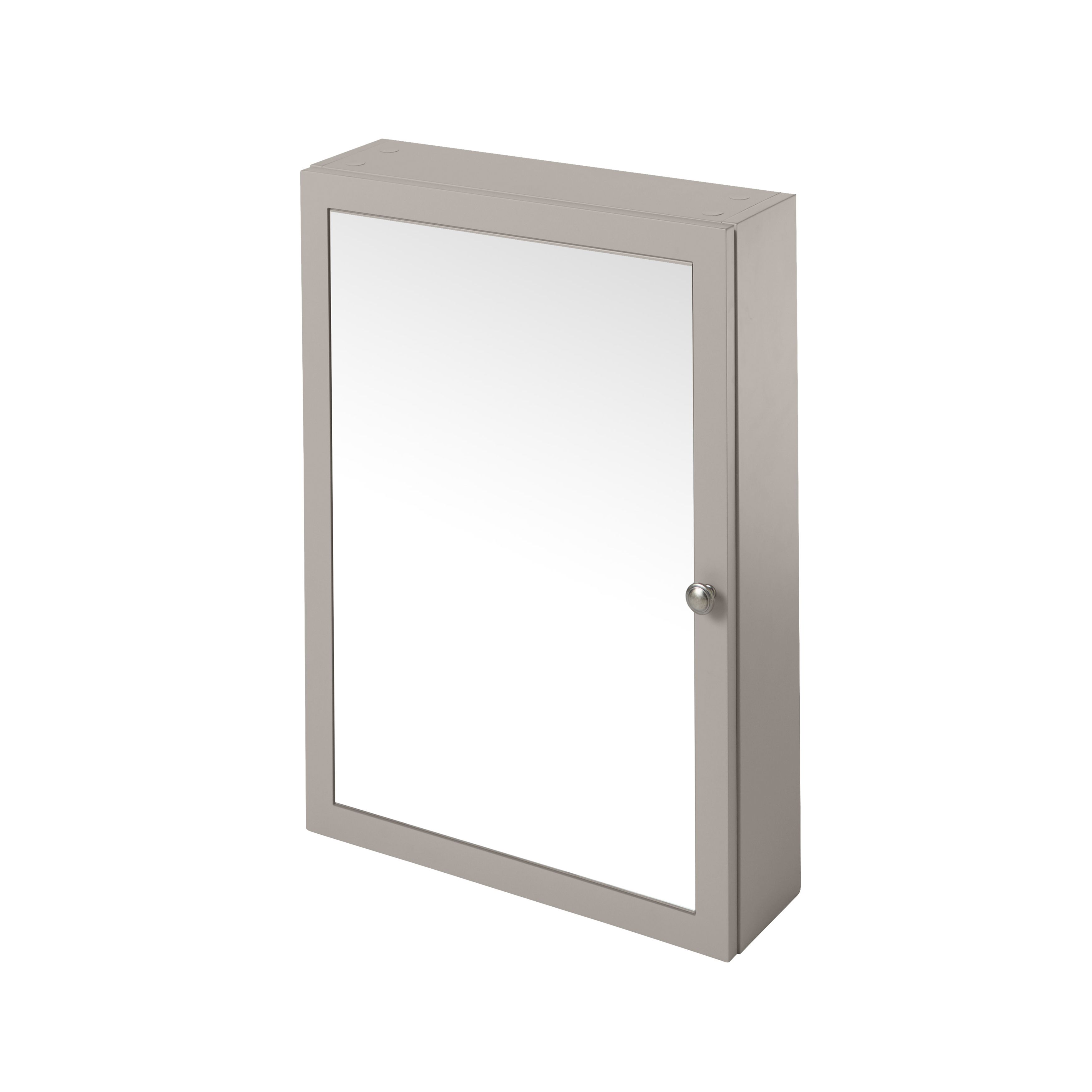 GoodHome Perma Satin Grey Wall-mounted Single Bathroom Cabinet with ...