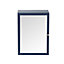 GoodHome Perma Satin Navy Wall-mounted Single Bathroom Cabinet with Mirrored door (W)500mm (H)700mm