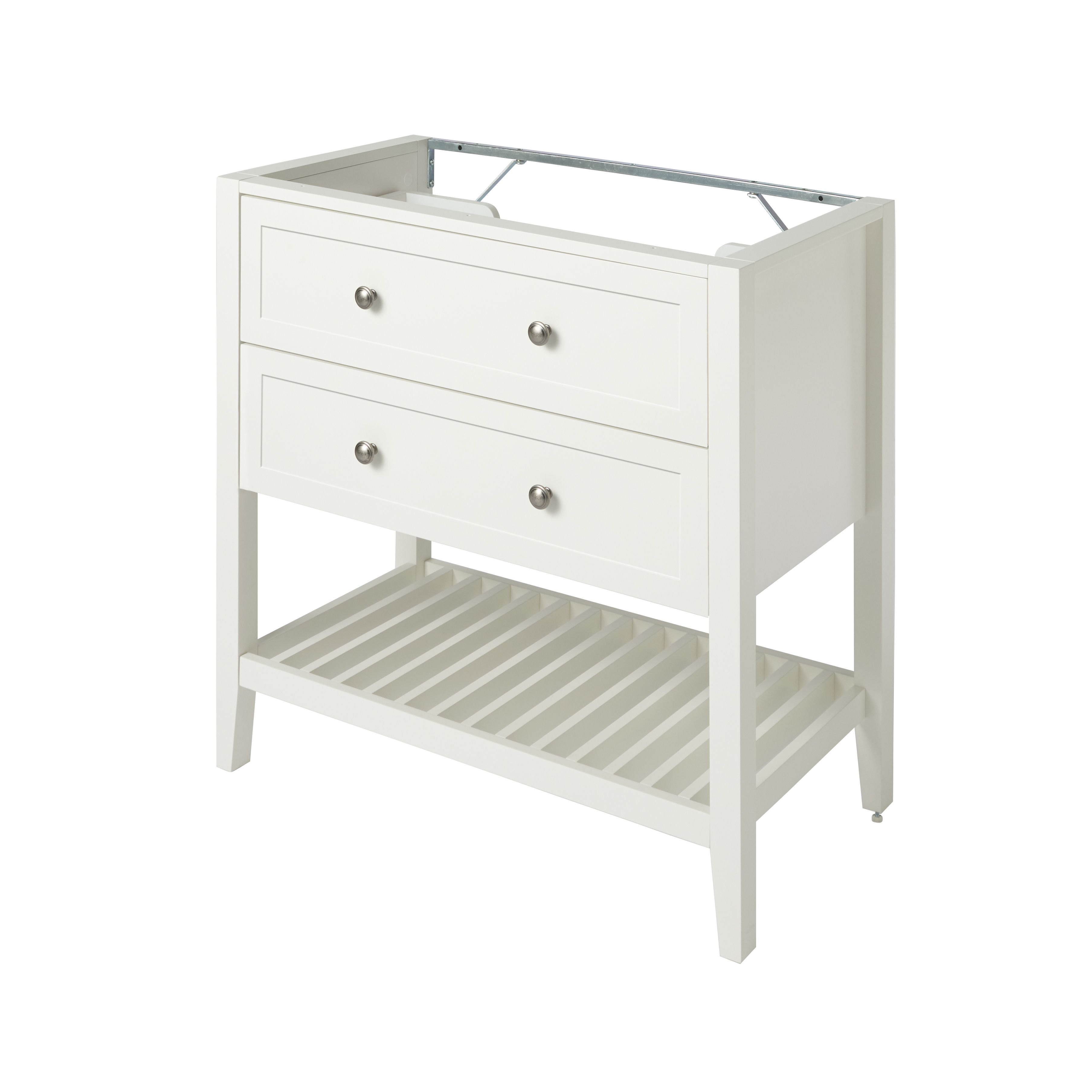 GoodHome Perma Satin White Bathroom Vanity unit (H) 806mm (W) 800mm Price Comparisons | Compare The Build