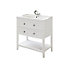 GoodHome Perma Satin White Freestanding Bathroom Vanity Cabinet (W)800mm (H)806mm