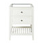 GoodHome Perma Satin White Freestanding Bathroom Vanity unit (H) 806mm (W) 600mm