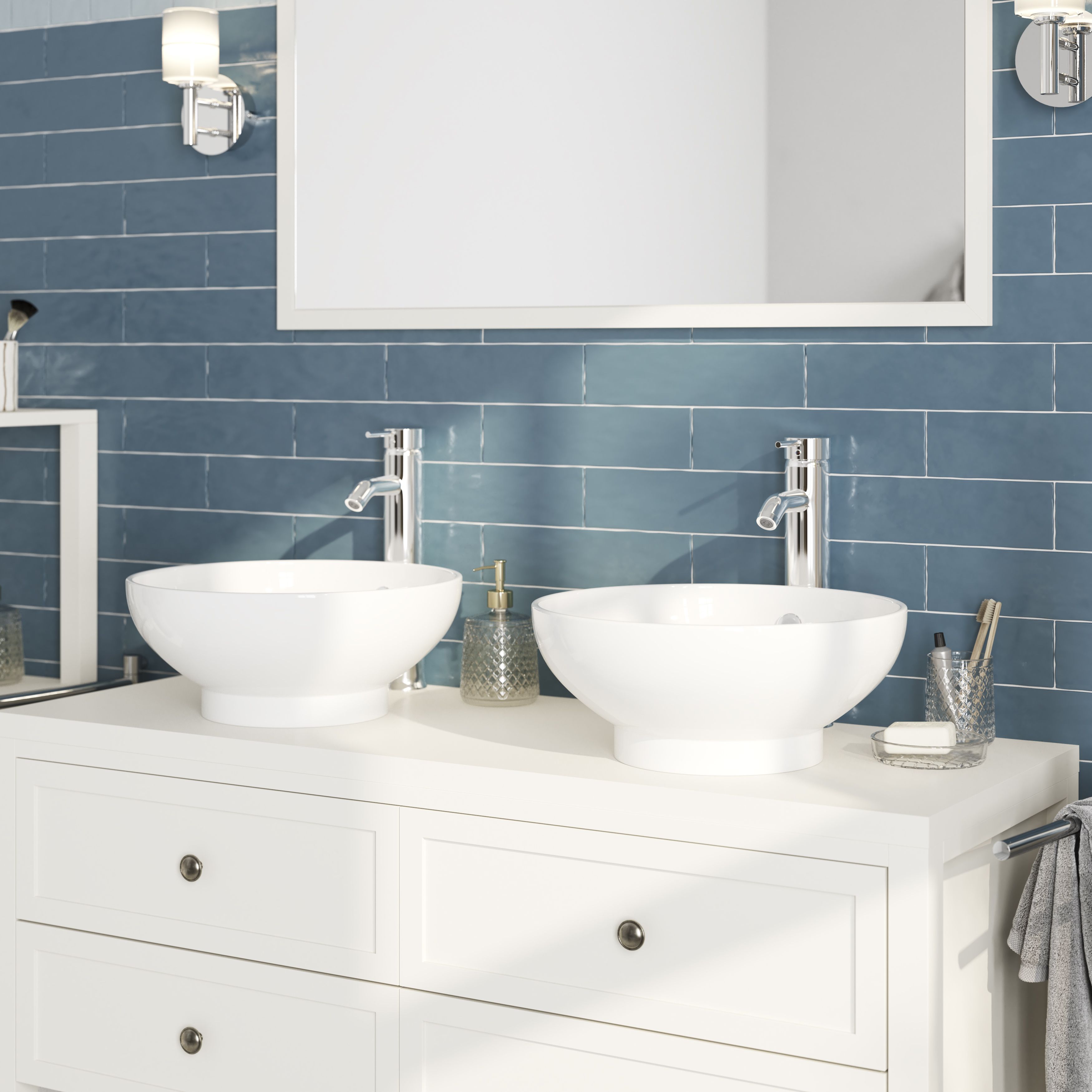 28mm GoodHome Perma Satin White MDF Worktop - 4