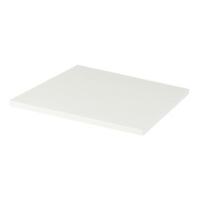 GoodHome Perma Satin White Square edge MDF Worktop (T) 2.8cm x (L) 60.5cm x (W) 45.2cm