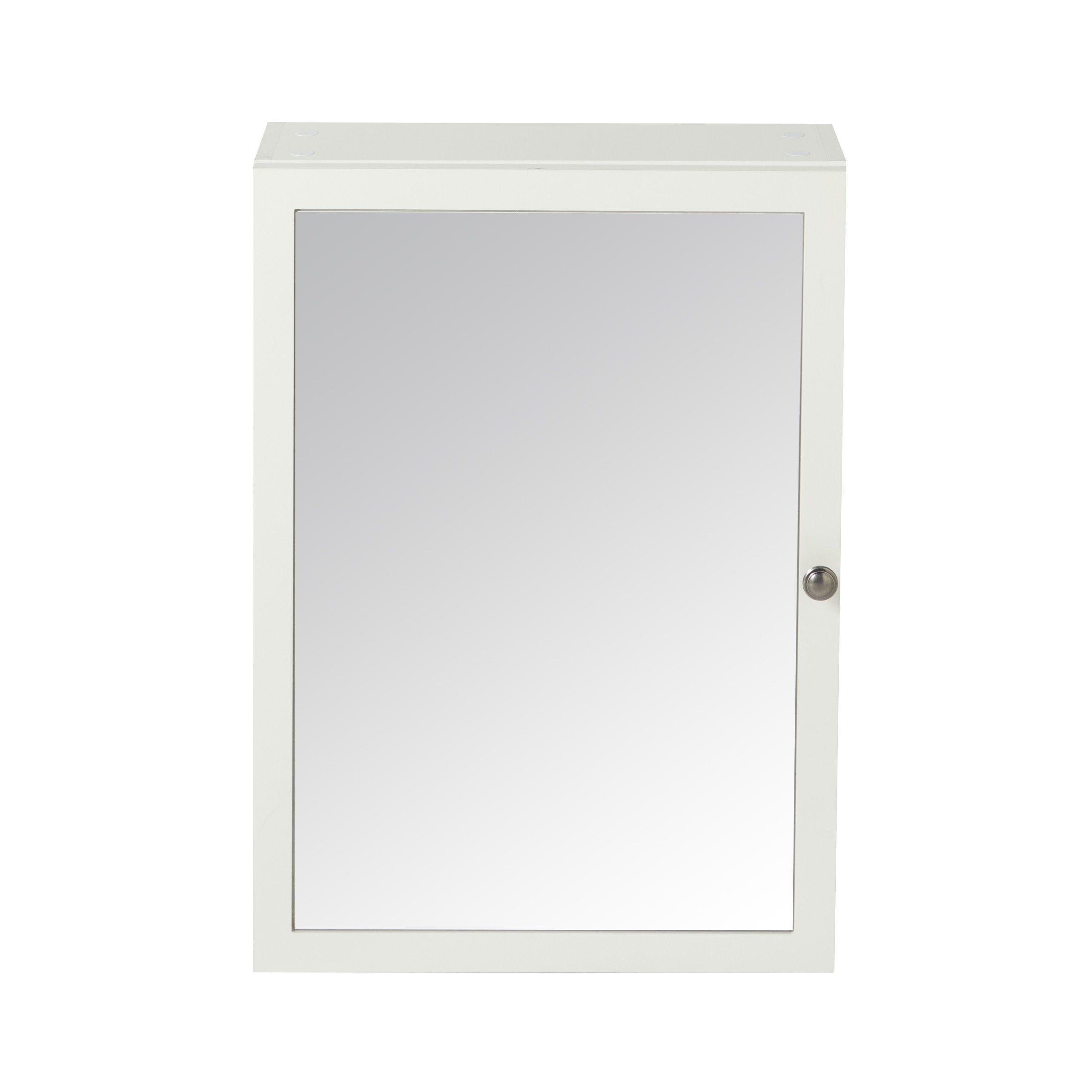 GoodHome Perma Satin White Wall-mounted Single Bathroom Cabinet with ...