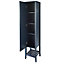 GoodHome Perma Tall Satin Blue Single Bathroom Cabinet (H)185cm (W)40cm