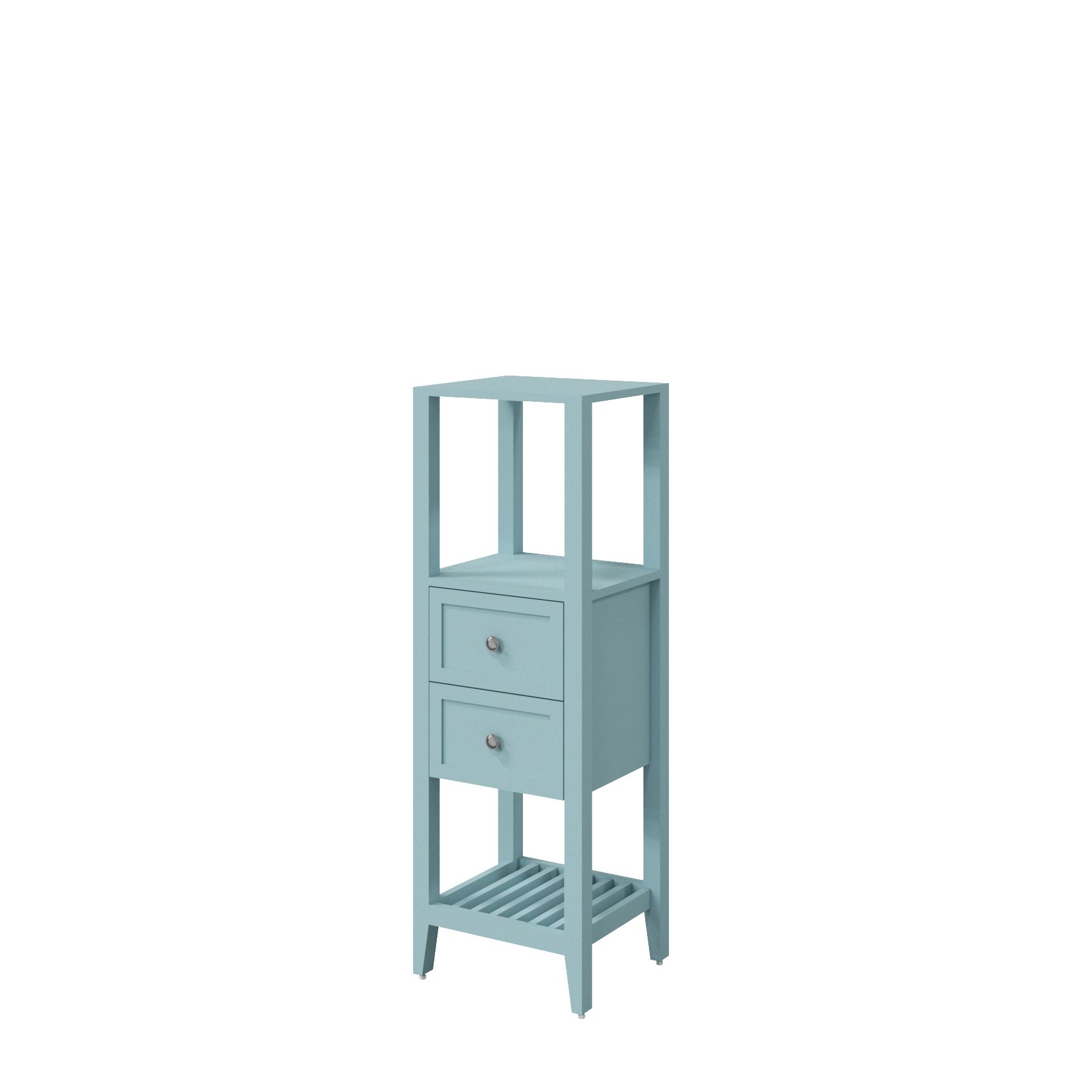 GoodHome Perma Tall Satin Light blue Single Bathroom (H)120cm