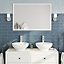 GoodHome Perma White Rectangular Wall-mounted Bathroom Mirror (H)70cm (W)100cm
