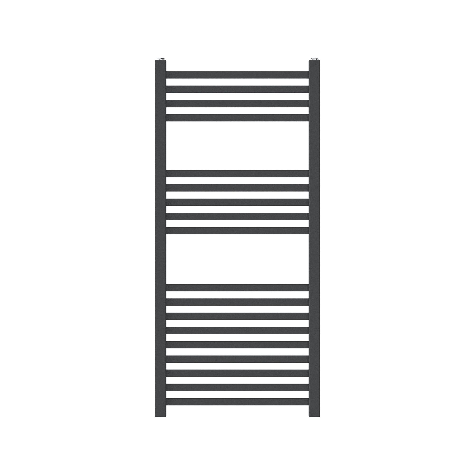 GoodHome Petworth Anthracite 1422BTU Vertical Towel radiator (W)450mm x (H)974mm