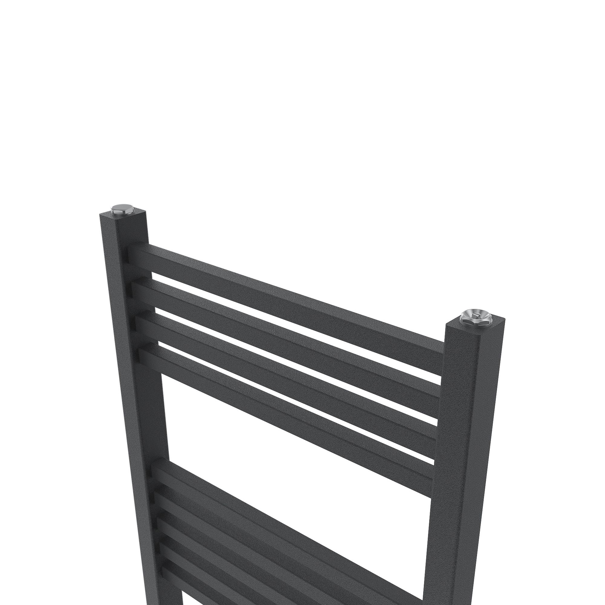 GoodHome Petworth Anthracite 1422BTU Vertical Towel radiator (W)450mm x (H)974mm