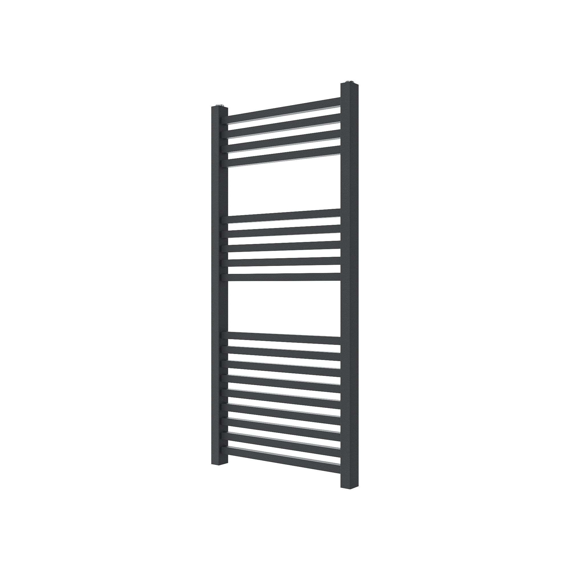 GoodHome Petworth, Anthracite Vertical Flat Towel radiator (W)450mm x (H)974mm