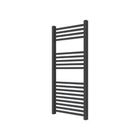 GoodHome Petworth, Anthracite Vertical Towel radiator (W)450mm x (H)974mm
