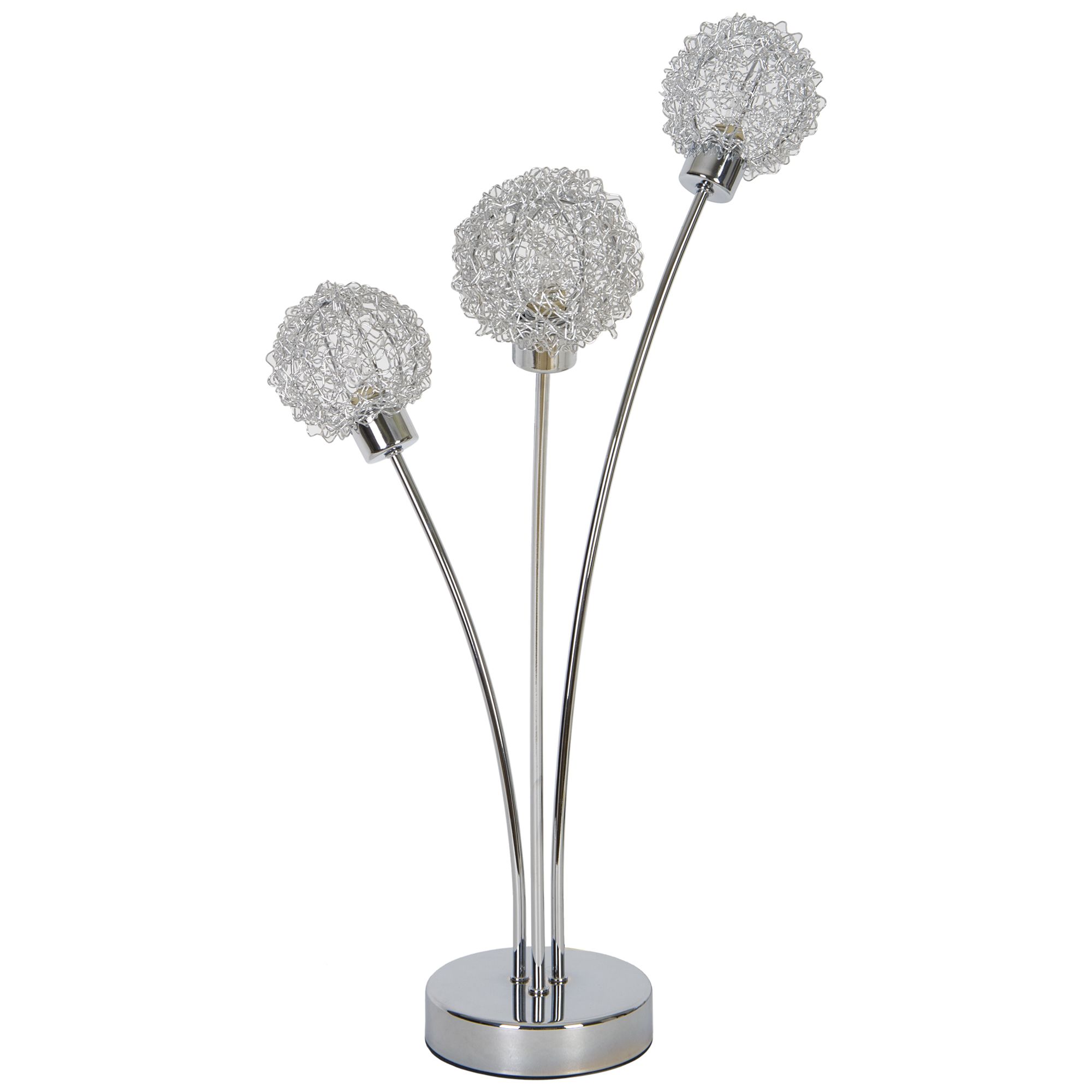 GoodHome Phaidros Spherical Chrome effect Table light