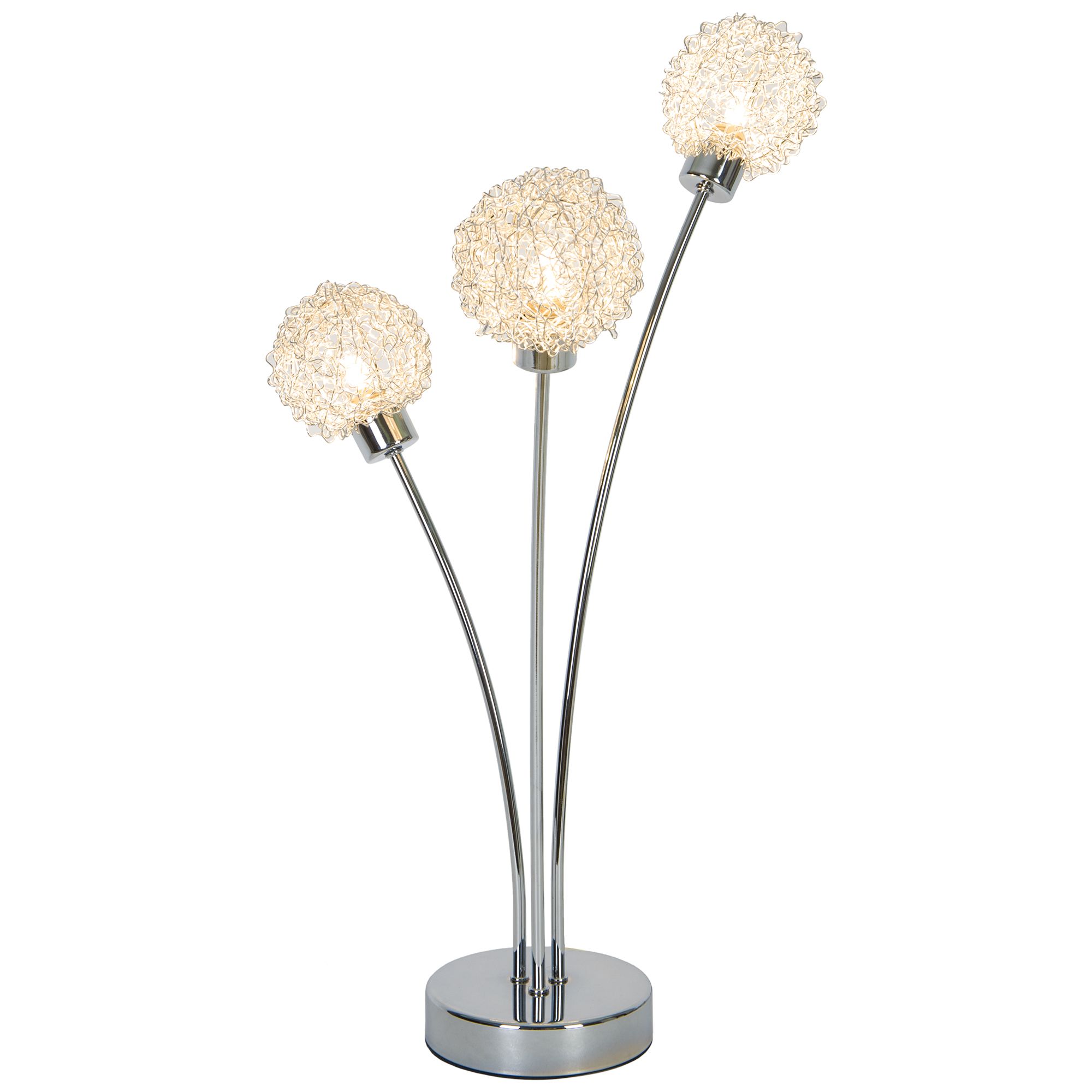 GoodHome Phaidros Spherical Chrome effect Table light