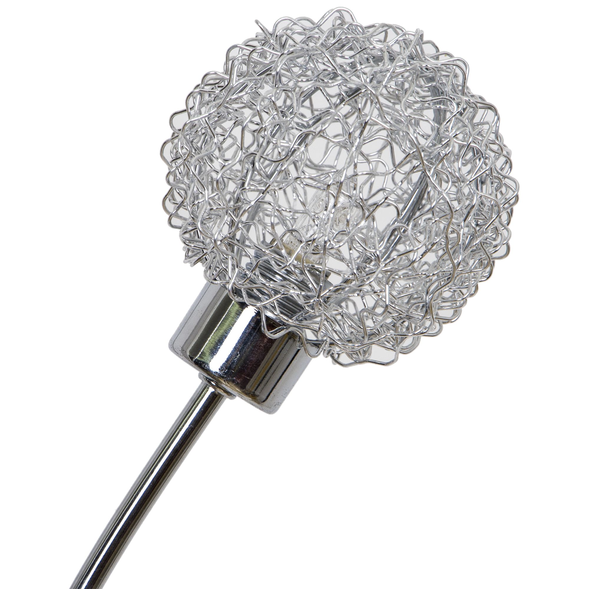 GoodHome Phaidros Spherical Chrome effect Table light