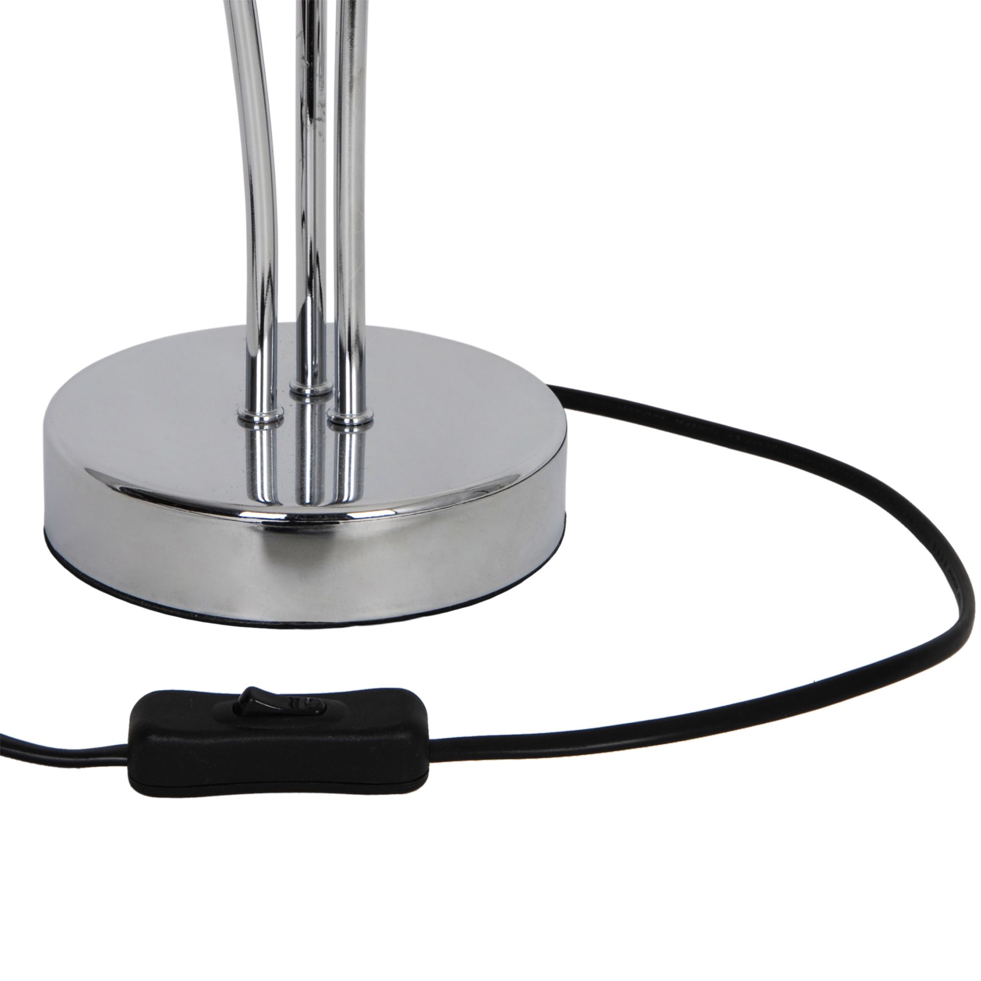 GoodHome Phaidros Spherical Chrome effect Table light