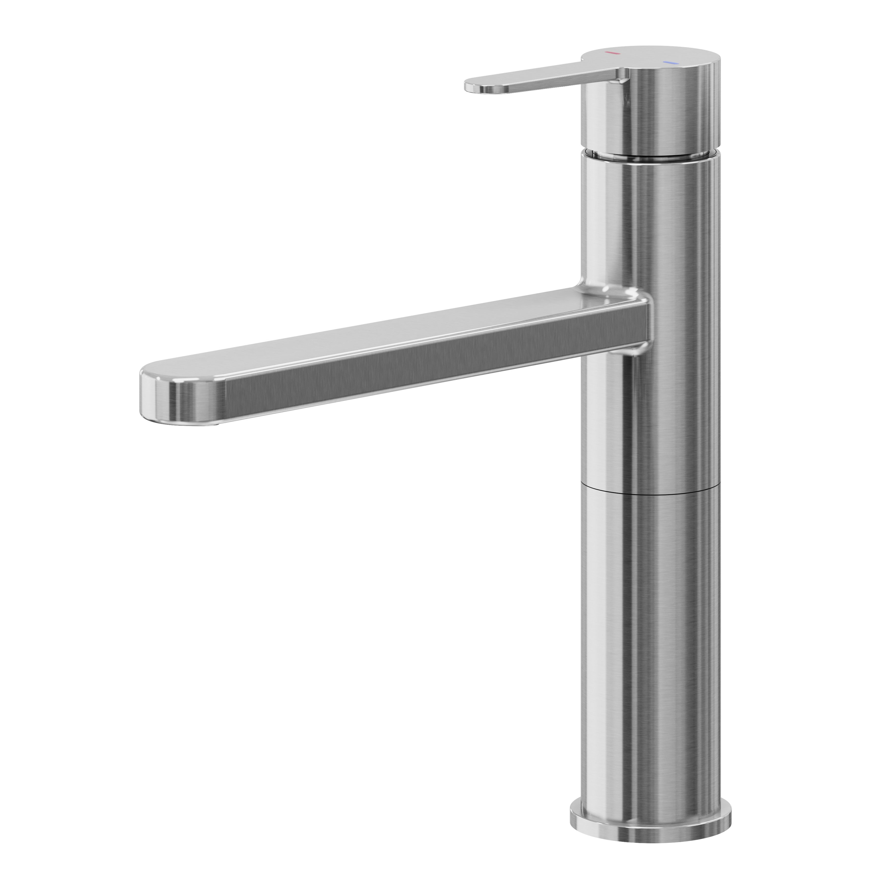 GoodHome Phoran Stainless steel effect Kitchen Top lever Tap