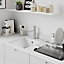 GoodHome Phoran Stainless steel effect Kitchen Top lever Tap