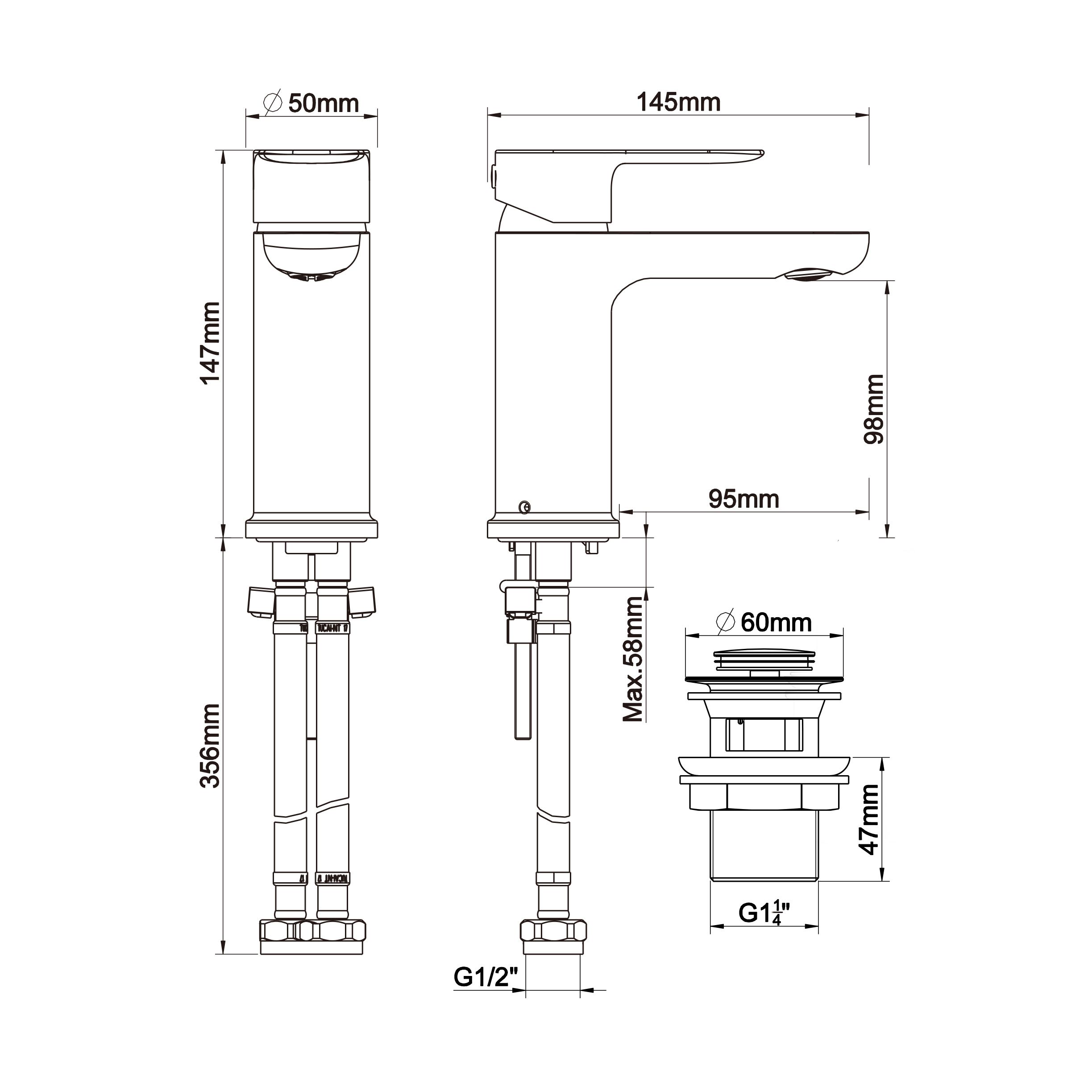 GoodHome Piana Basin Mono mixer Tap