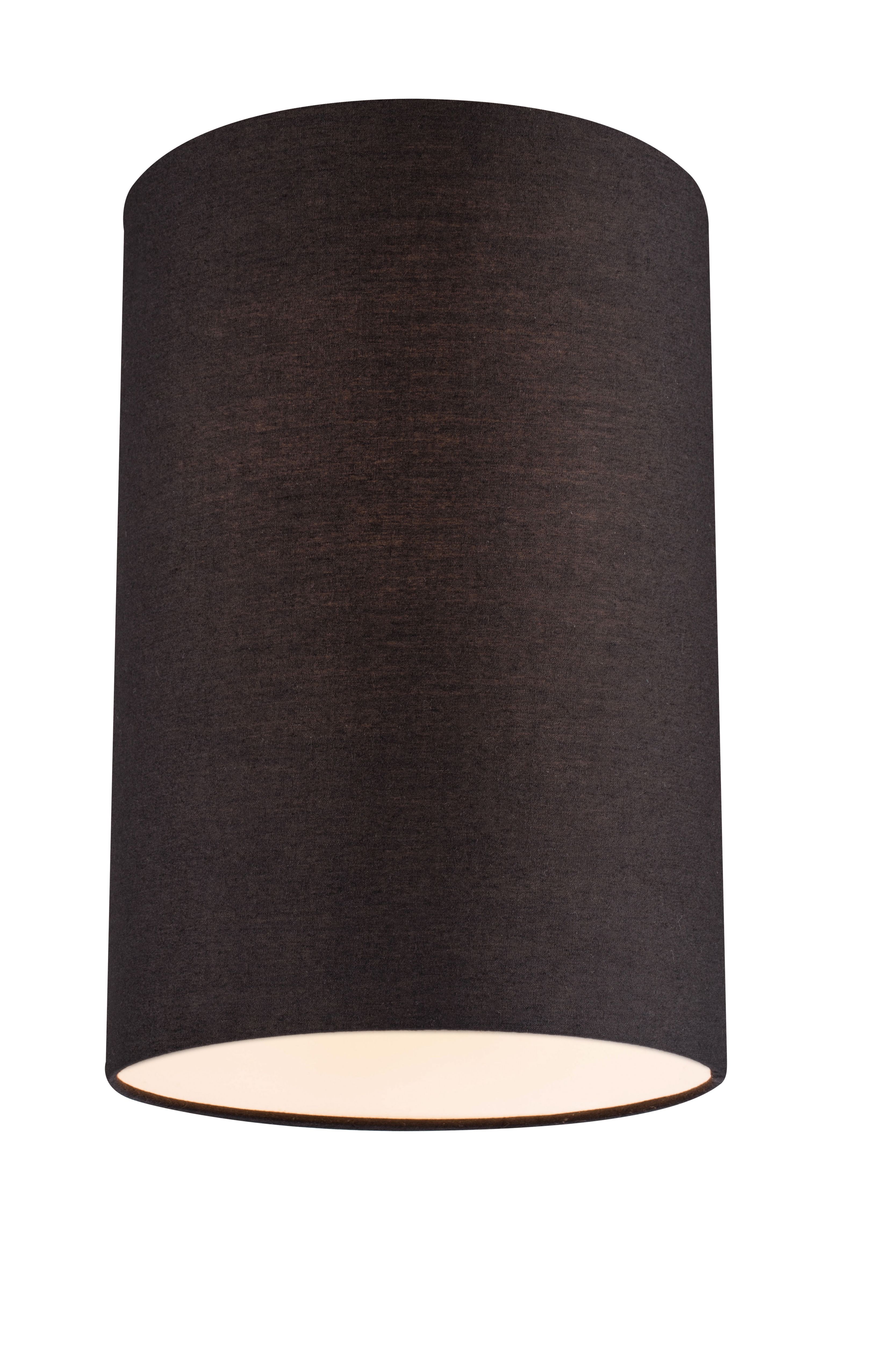 GoodHome Pibrock Charcoal Fabric dyed Cylinder Light shade (D)20cm