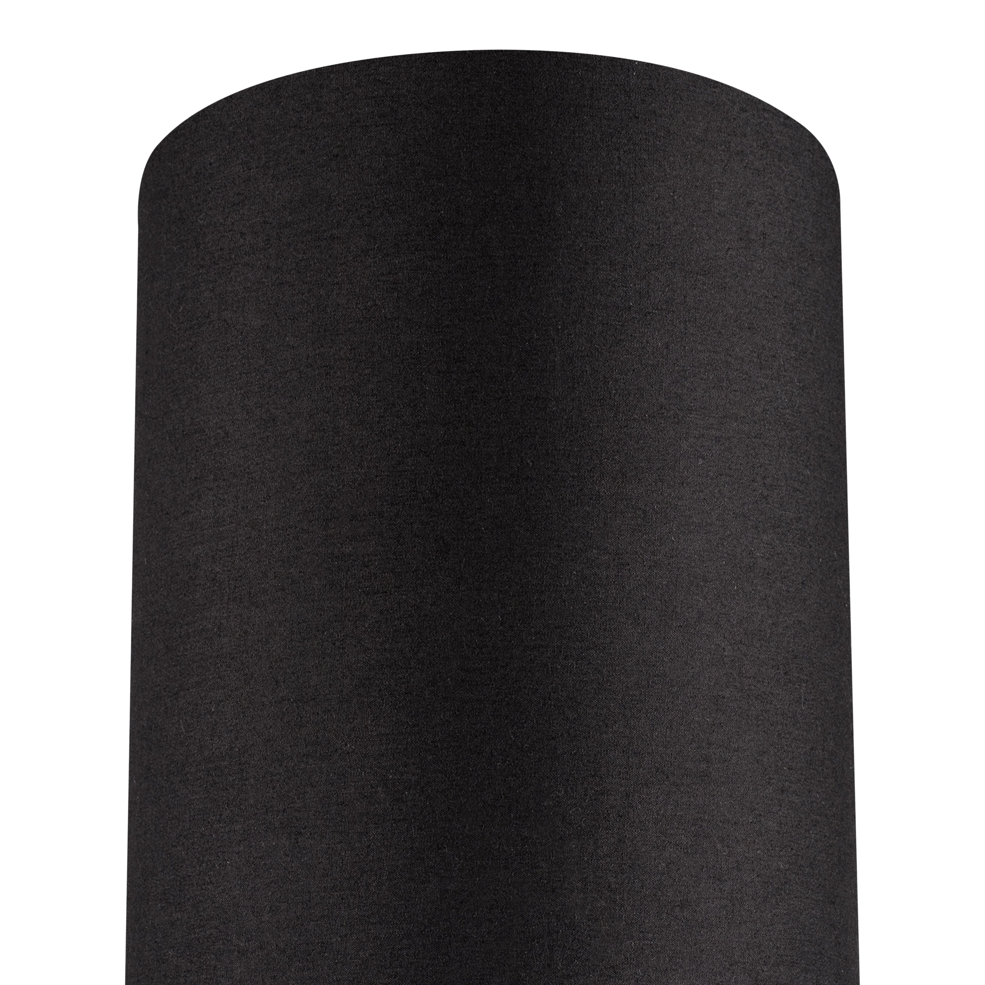 GoodHome Pibrock Charcoal Fabric dyed Cylinder Light shade (D)20cm