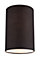 GoodHome Pibrock Charcoal Fabric dyed Light shade (D)20cm