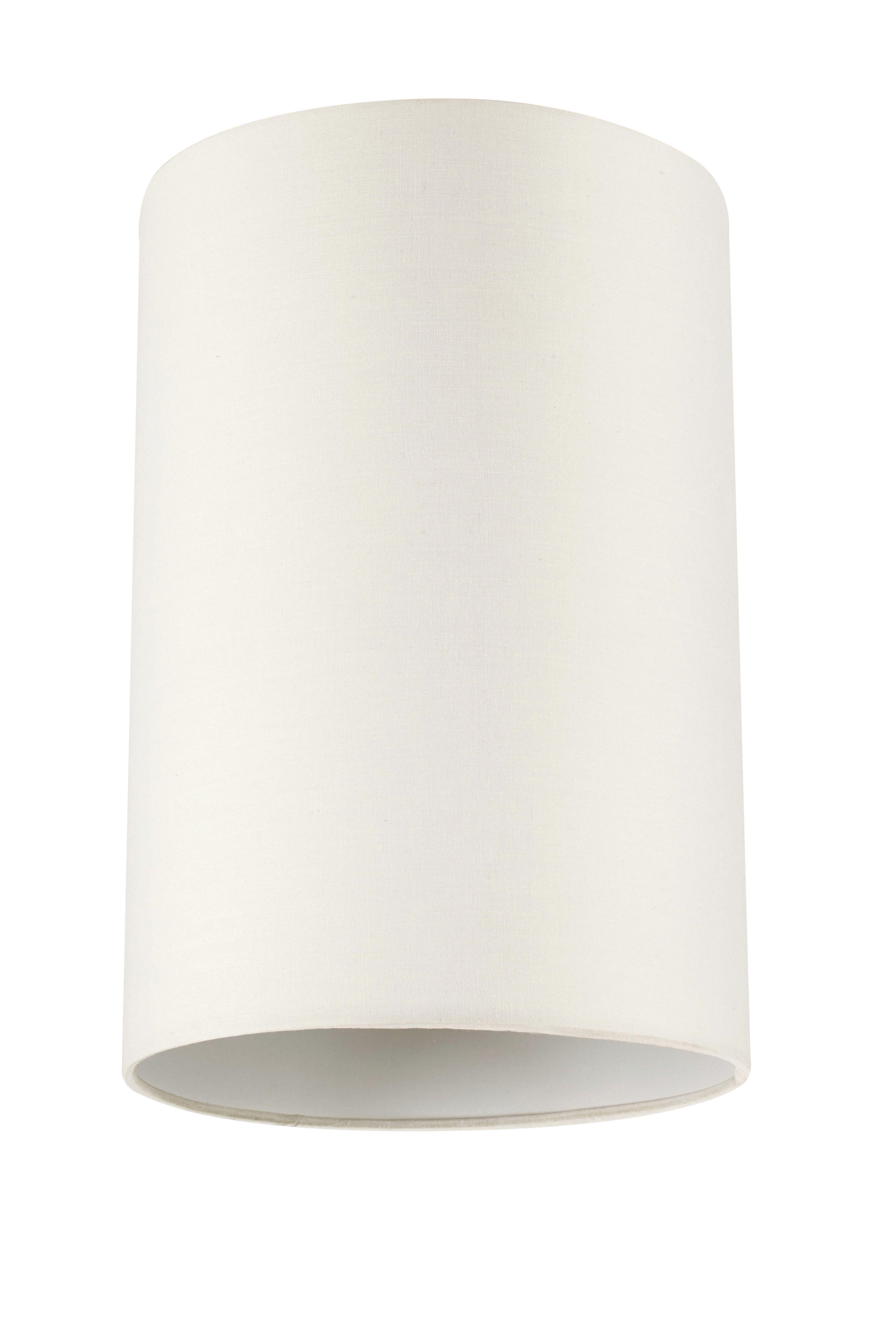 GoodHome Pibrock Cream Fabric dyed Cylinder Light shade (D)20cm