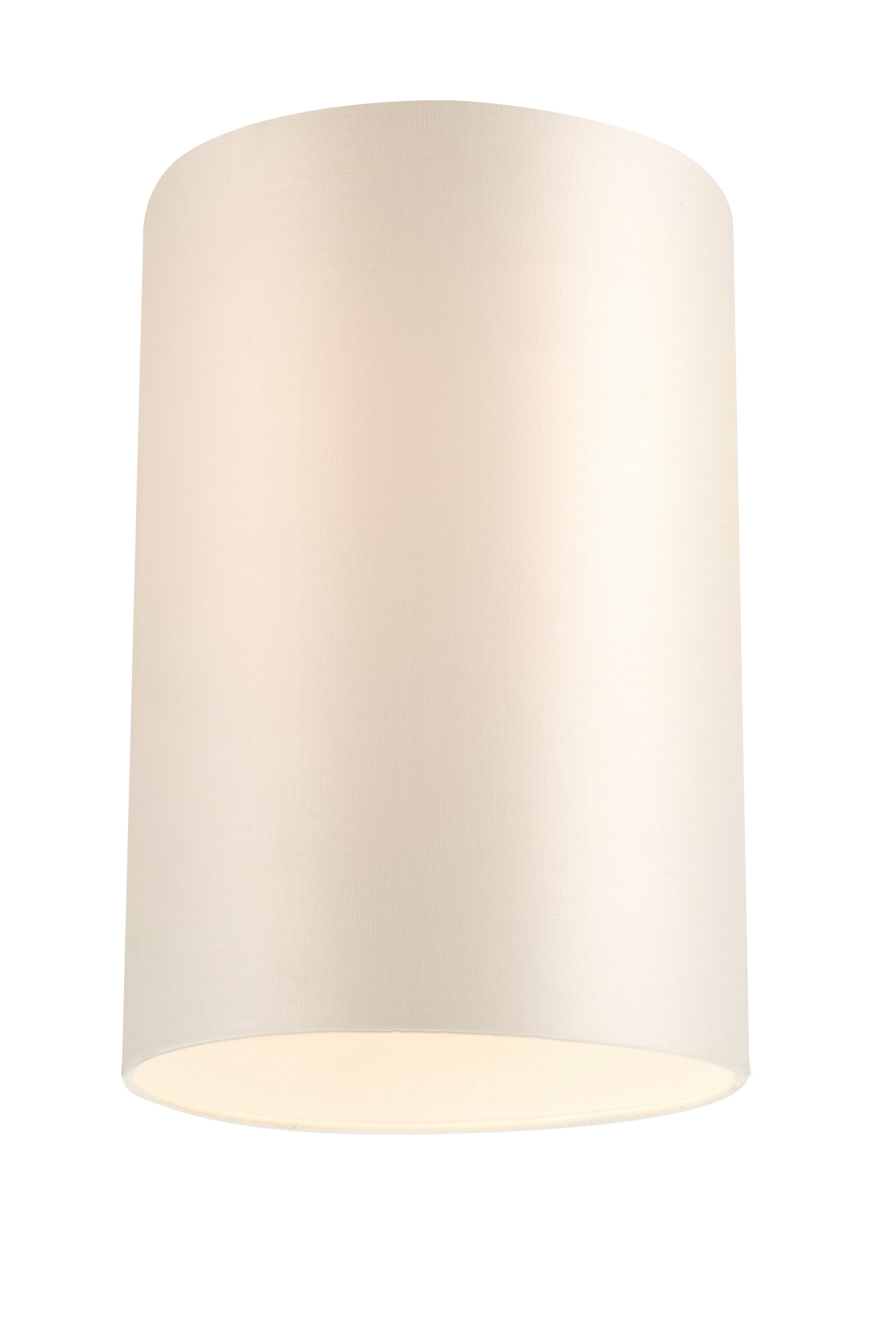 GoodHome Pibrock Cream Fabric dyed Cylinder Light shade (D)20cm