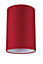 GoodHome Pibrock Dark red Fabric dyed Light shade (D)20cm