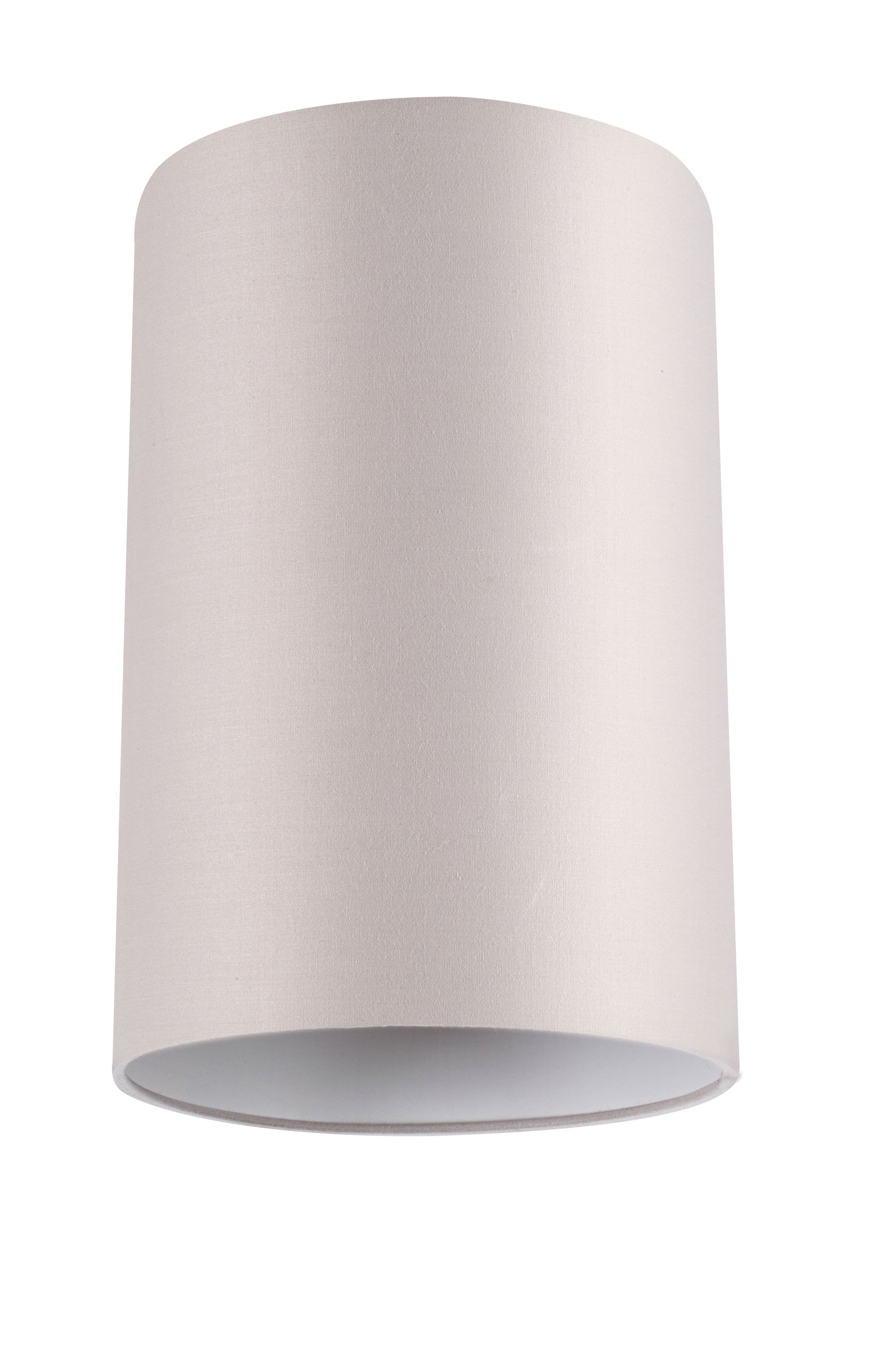 GoodHome Pibrock Light grey Fabric dyed Cylinder Light shade (D)20cm