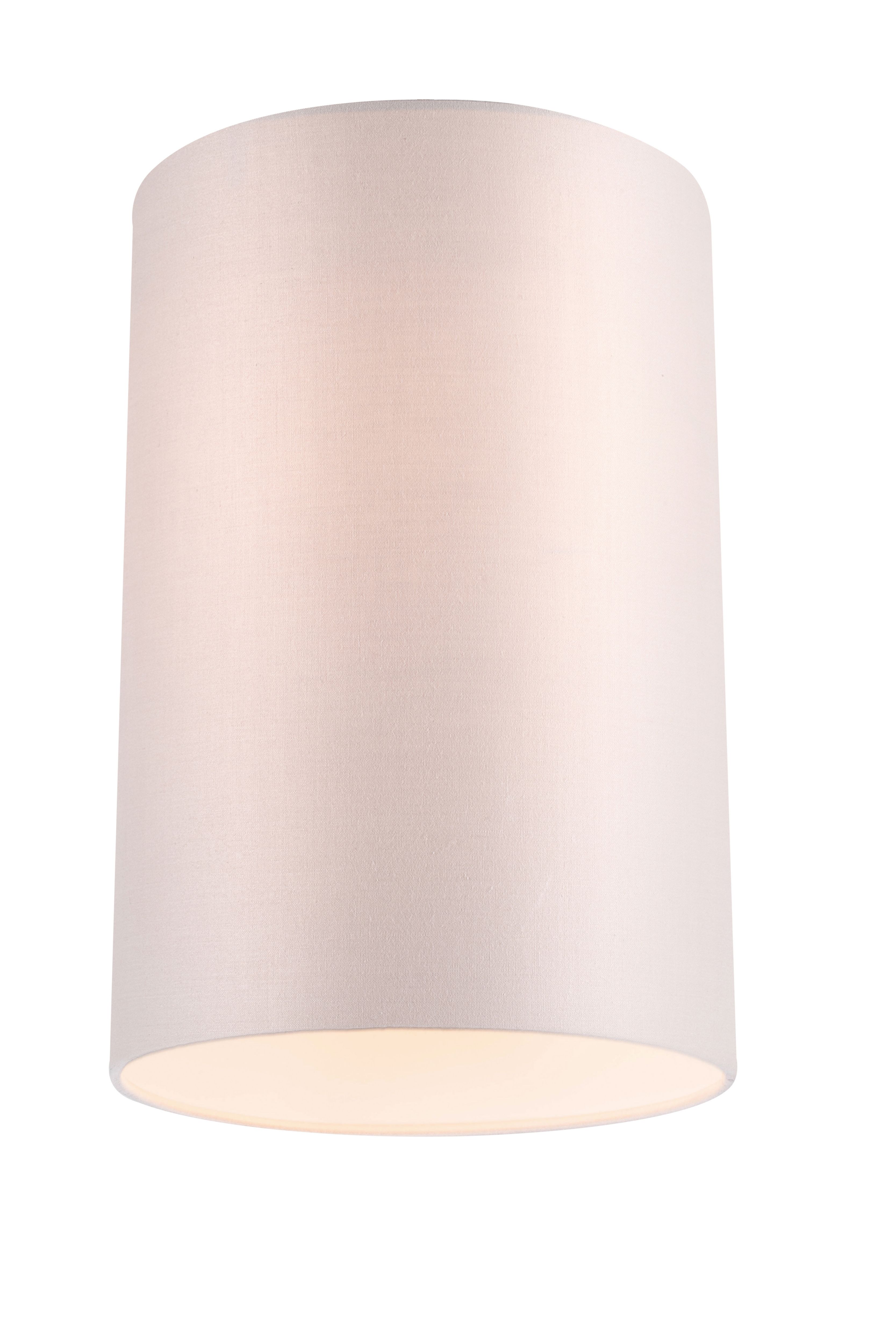 GoodHome Pibrock Light grey Fabric dyed Cylinder Light shade (D)20cm