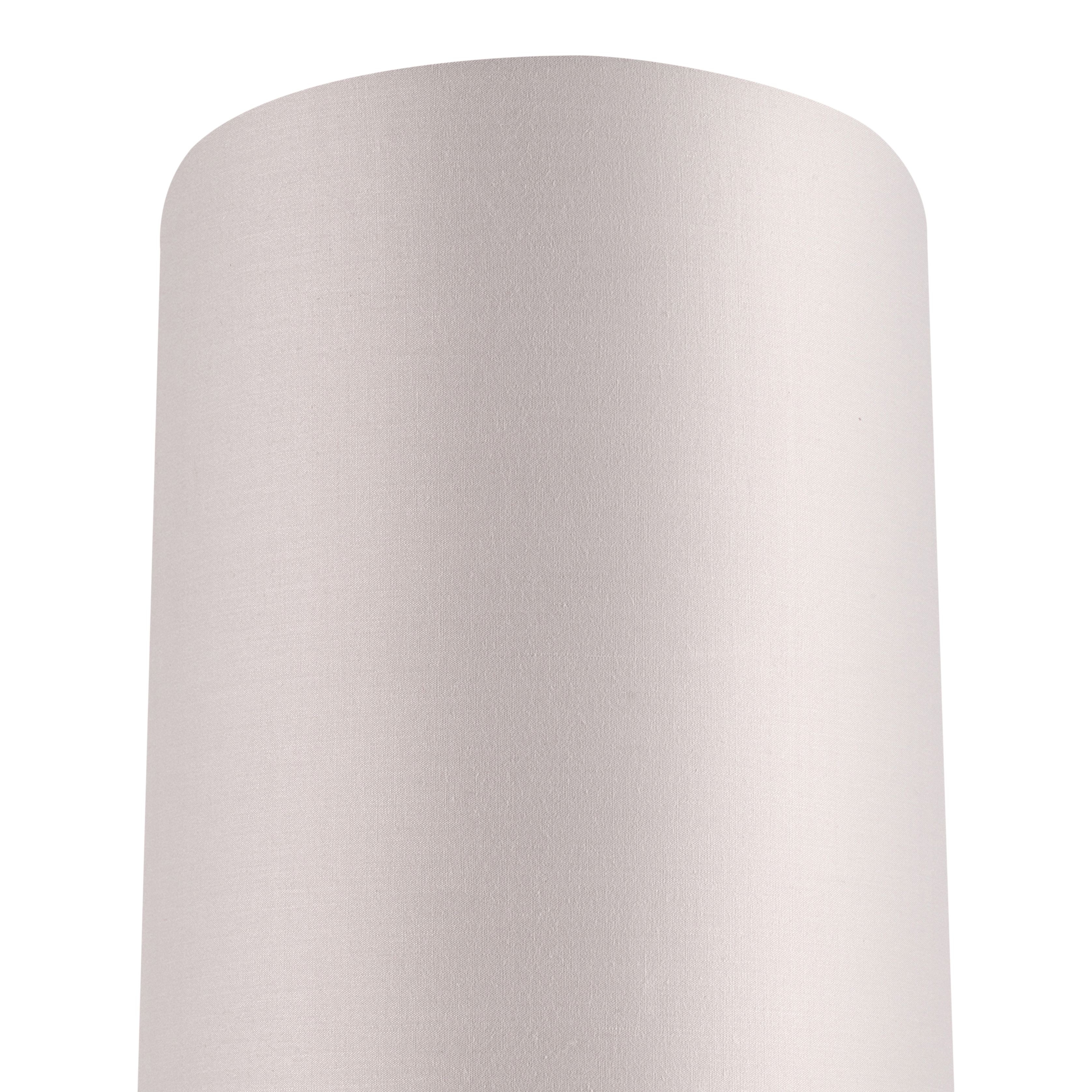 GoodHome Pibrock Light grey Fabric dyed Cylinder Light shade (D)20cm