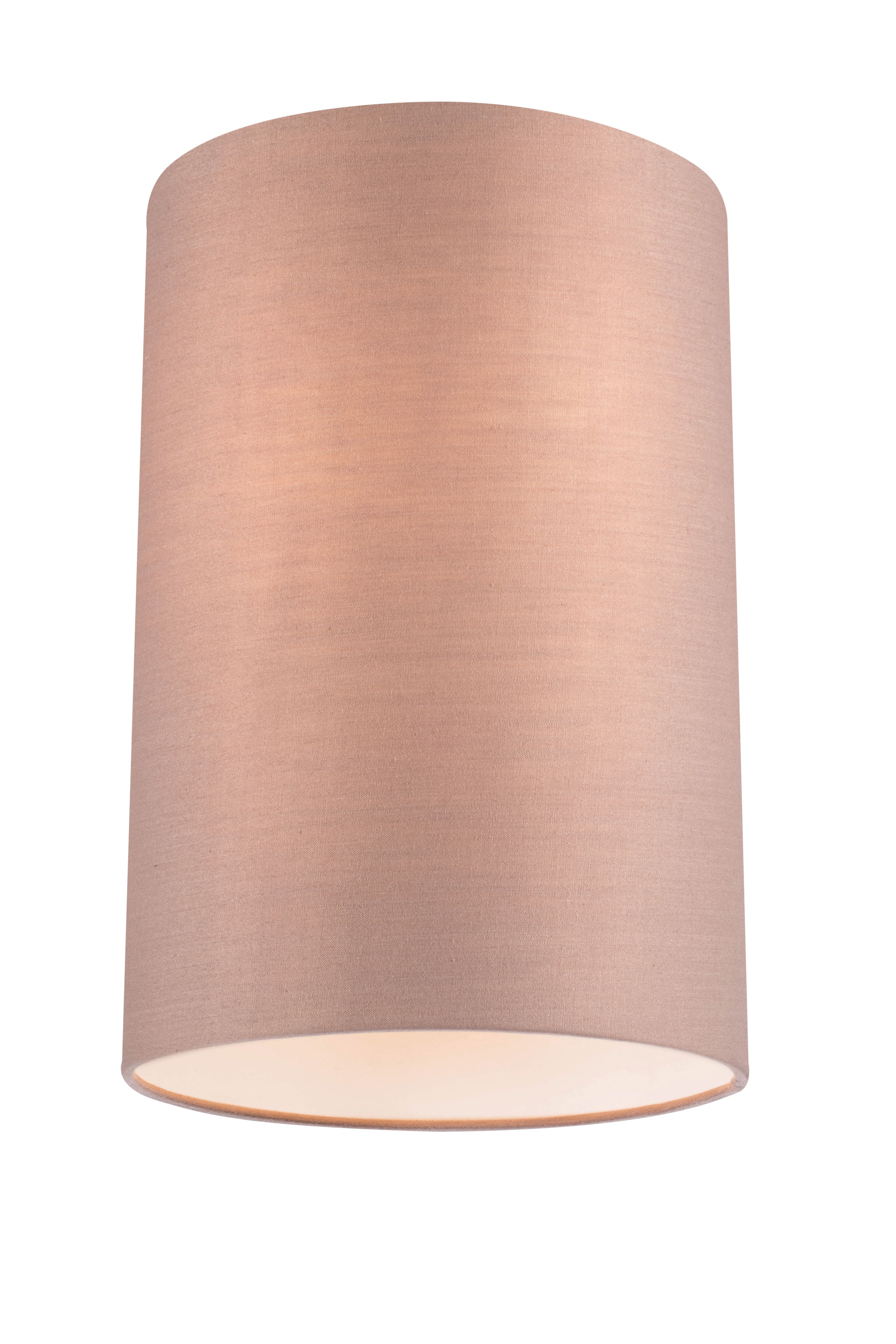 GoodHome Pibrock Taupe Fabric dyed Light shade (D)20cm