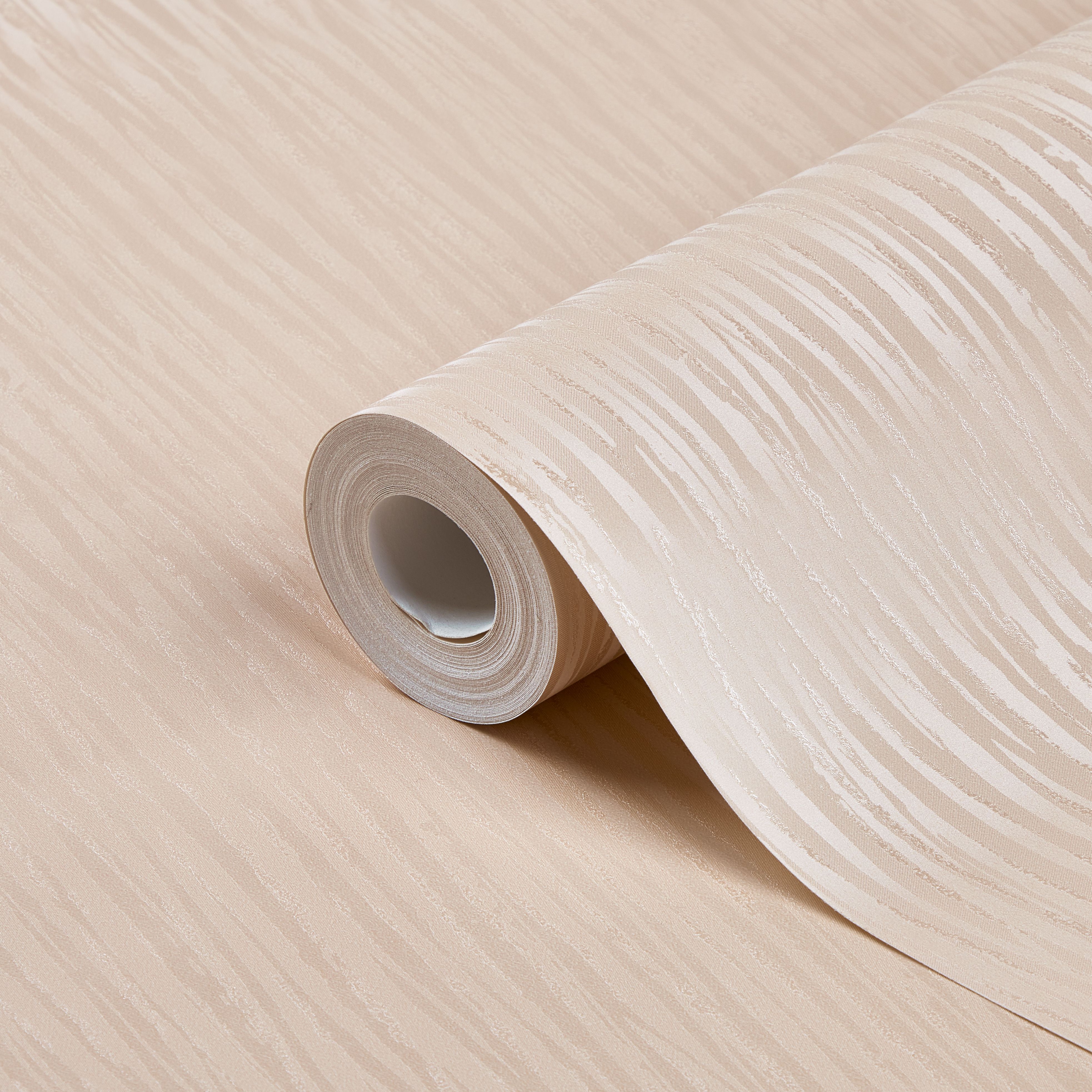 GoodHome Pink Rose gold effect Textured Wallpaper DIY at B&Q