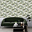 GoodHome Pirit Cream & green Banana leaves Textured Wallpaper