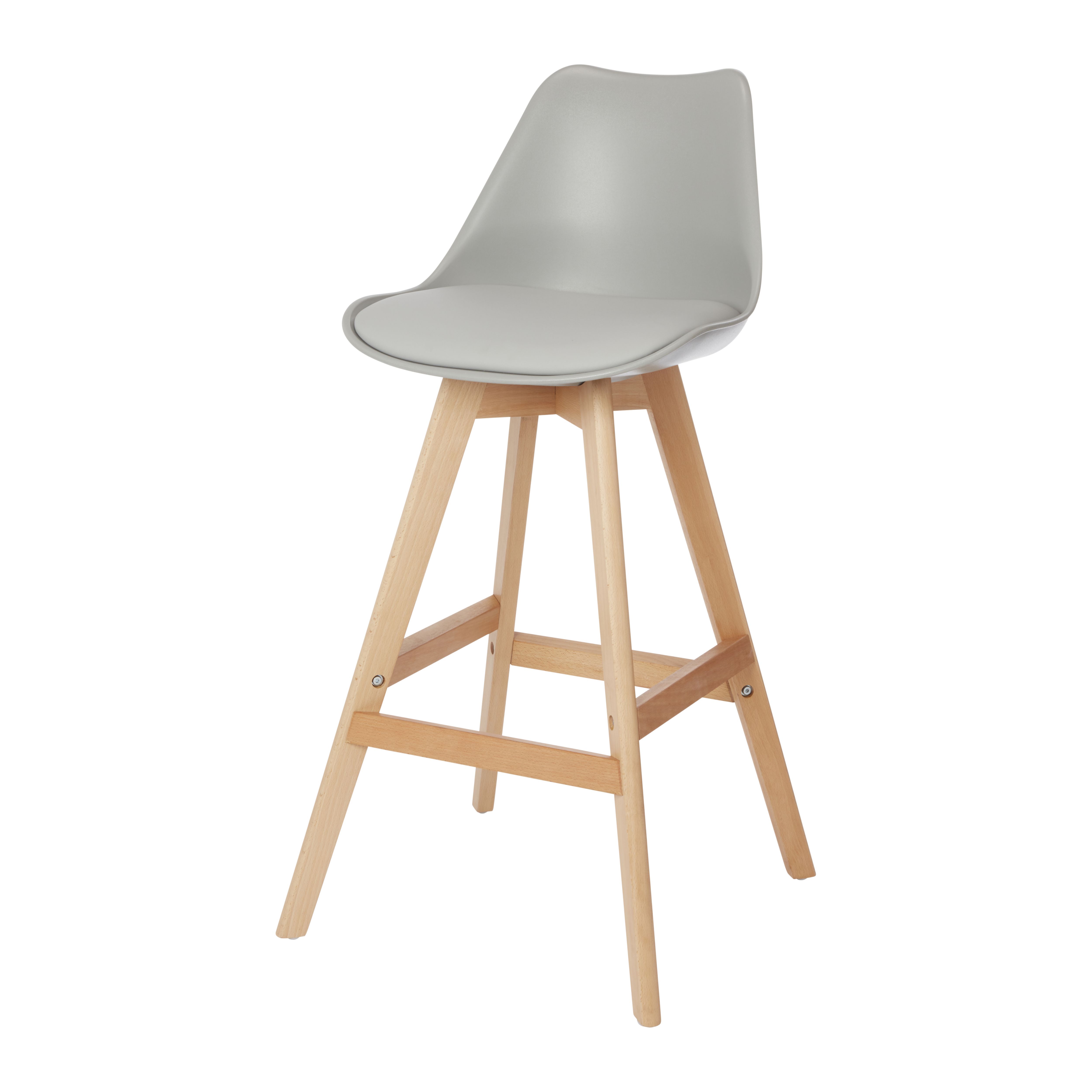 Goodhome Pitaya Light Grey Bar Stool Diy At B Q