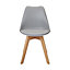 GoodHome Pitaya Light grey Chair (H)815mm (W)480mm (D)550mm