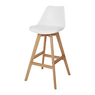 GoodHome Pitaya White Bar stool