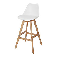 GoodHome Pitaya White Bar stool