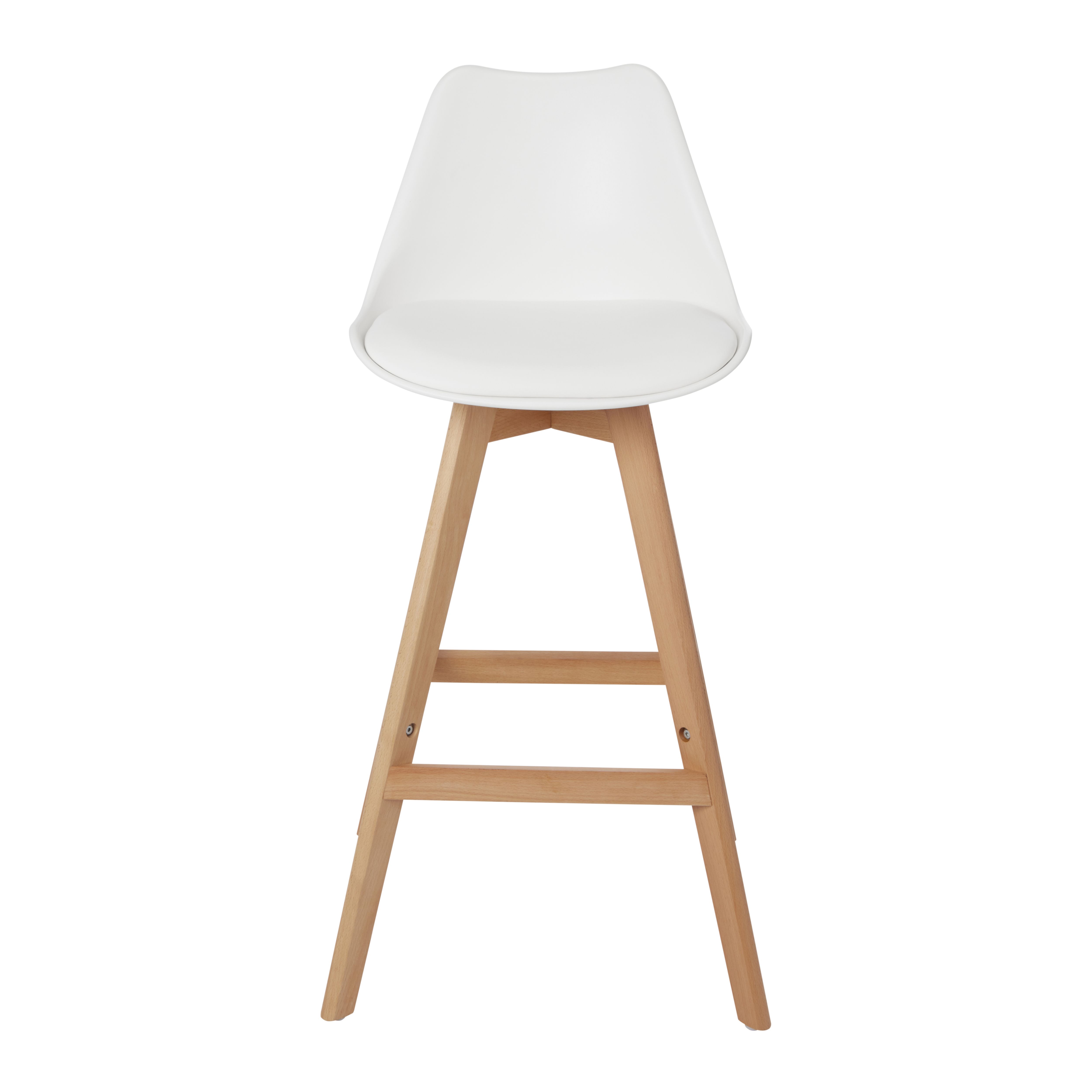 GoodHome Pitaya White Padded Bar stool