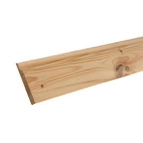 GoodHome Planed Natural Pine Ogee Skirting board (L)2.4m (W)119mm (T)15mm, Pack of 4