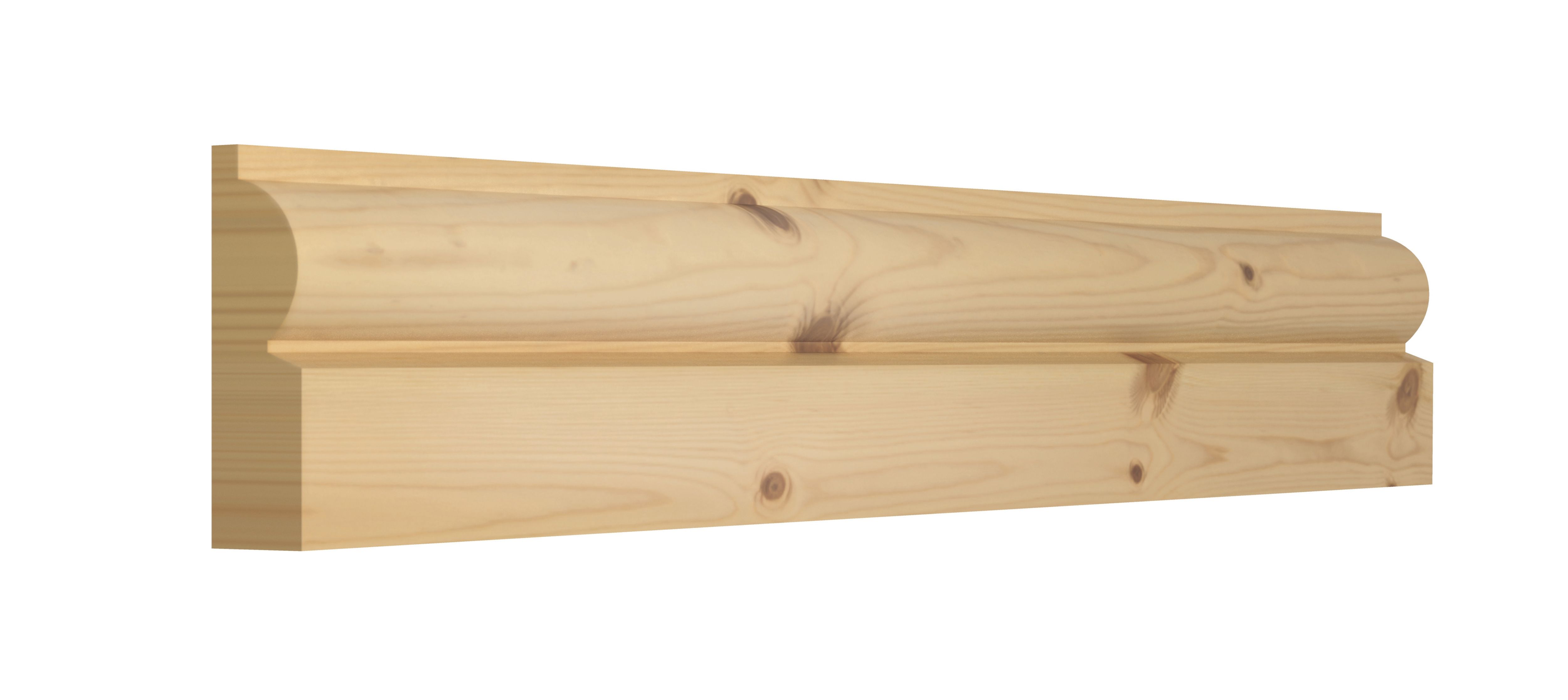 GoodHome Planed Natural Pine Torus Architrave (L)2.1m (W)58mm (T)15mm