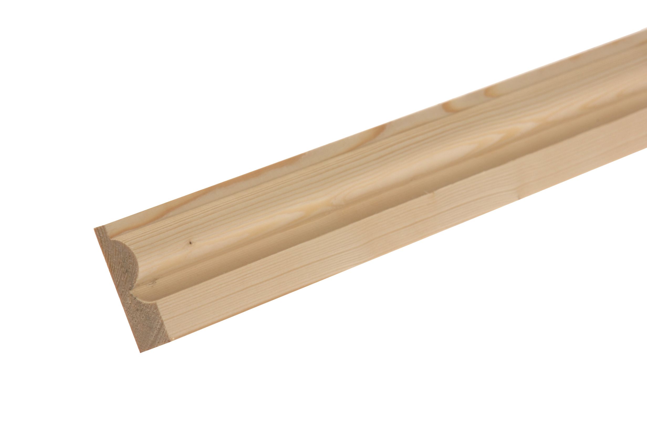 GoodHome Planed Natural Pine Torus Architrave (L)2100mm (W)69mm (T)19.5mm, Pack of 5