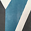 GoodHome Plantago Navy blue & taupe Modern geometric Textured Wallpaper