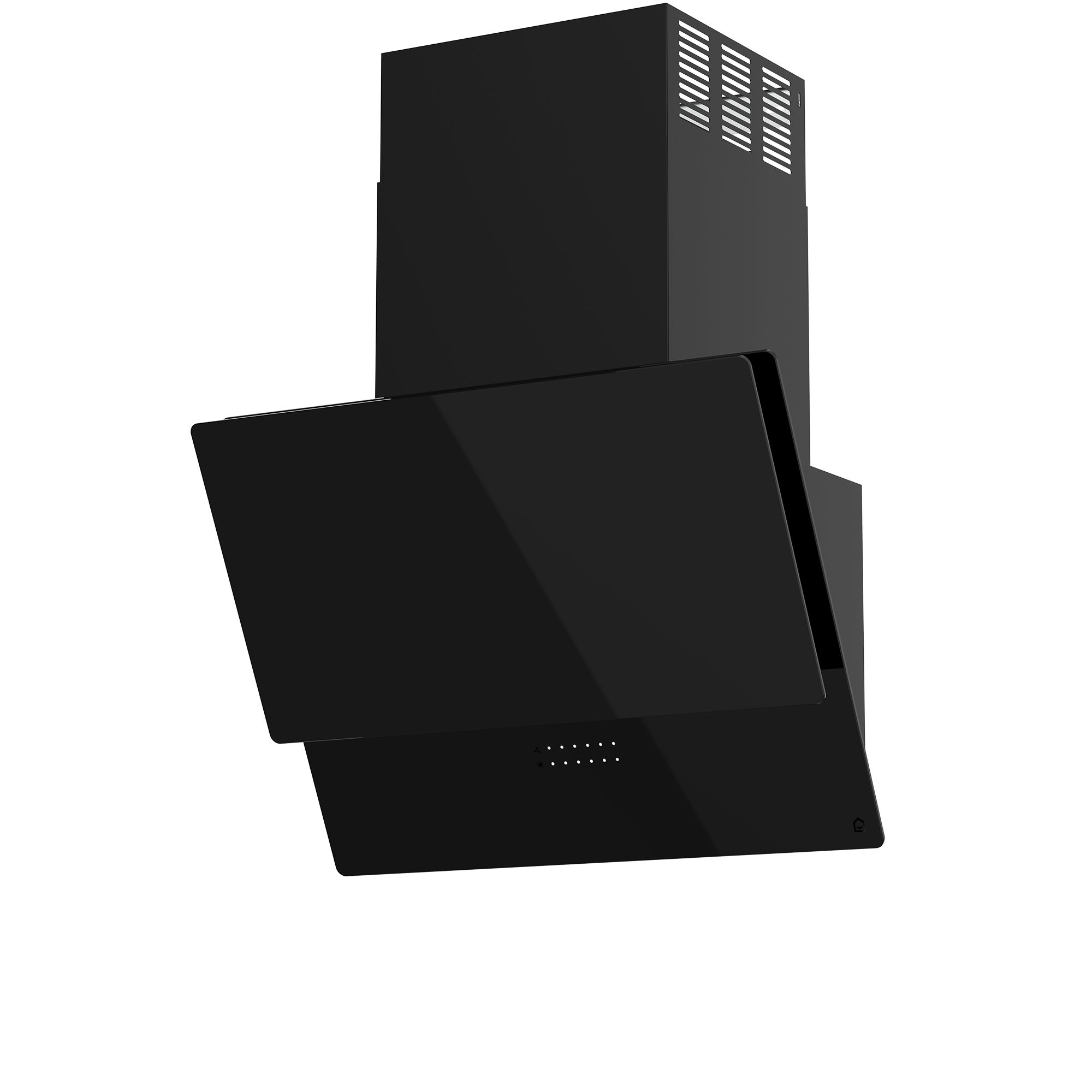 GoodHome PlasmaSense GHAG60PLAS Black steel & glass Angled Cooker hood